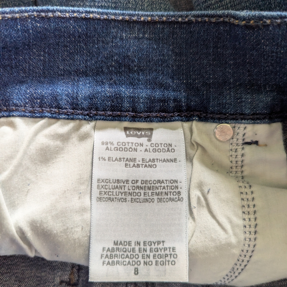 Levi's Medium-Blue Jean Shorts with Distressed Look - Picture 3 of 3